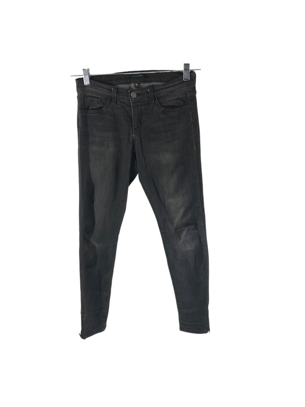 Flying Monkey Black Skinny Jeans With Ankle Zip Size 27 Made In USA